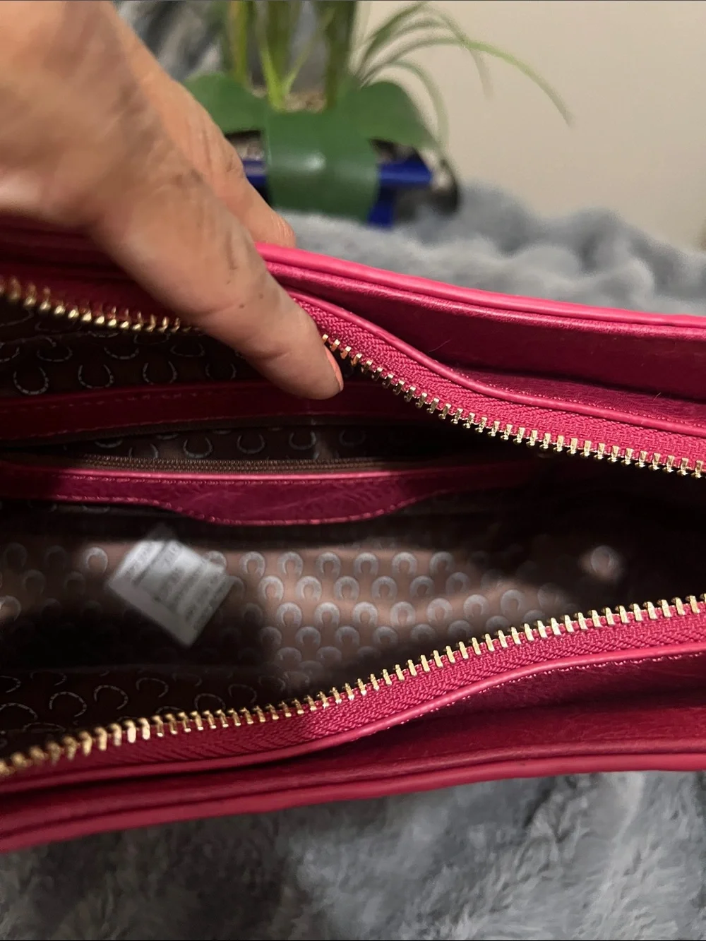 Gradient Croc-Embossed Shoulder Bag in Pink, Orange and Purple NWT